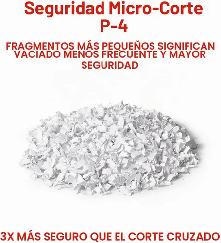 Vista 4 de Staples Trituradora de papel microcortada de 150 hojas, autoalimentada Contenedor extraíble de 7.4 galones para triturar documentos a granel