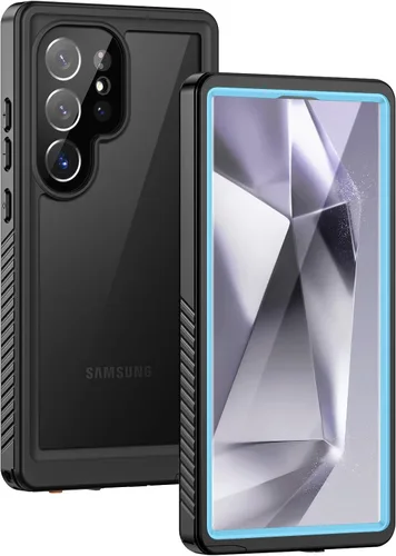 Vista 13 de Lanhiem Funda para teléfono Samsung Galaxy S24+ Plus, IP68 impermeable a prueba de polvo con protector de pantalla integrado, carcasa protectora Azul