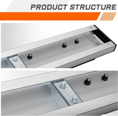 Vista 8 de [Par] Barras de estribo lateral de 17,1 cm de acero inoxidable cromado compatibles con 19-24 Chevy Silverado/GMC Sierra Crew Cab