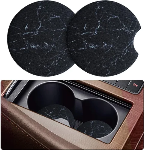Vista 9 de Posavasos absorbentes para automóvil para bebidas, paquete de 2 bonitos portavasos para mujeres con agarre en la punta de los dedos, accesorios