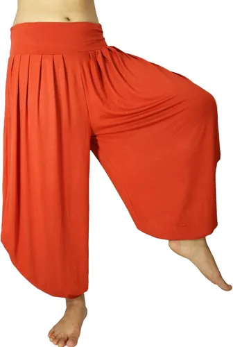 Vista 7 de Lovely Creations Pantalones holgados con cintura elástica y harem Aladdin para mujer