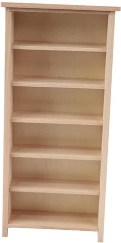 Vista 4 de Estantería de casa de muñecas a escala 1:12, gabinete de almacenamiento modelo de casa de muñecas, estantería en miniatura de madera sin terminar