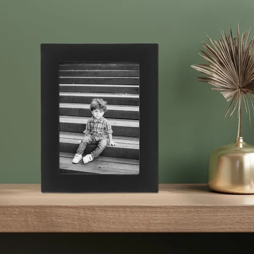 Vista 3 de Lawrence Frames Marco de fotos de madera negra, colección Gallery, 2 x 3 pulgadas, negro