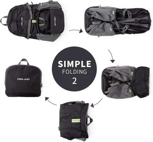 Vista 5 de Sharkborough NODLAND - Mochila ligera, 35 L, plegable, para senderismo, viaje