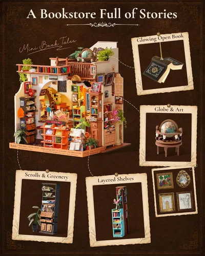 Vista 6 de Rolife Kit de librería en miniatura para adultos (nivel maestro)