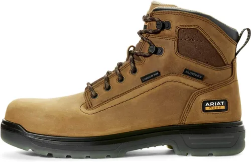 Vista 2 de ARIAT Botas de trabajo Turbo de 6" impermeables con punta de carbono para hombre - Botas de cuero duraderas