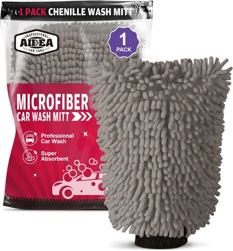 Vista 14 de AIDEA Manopla de Lavado de Coche de Microfibra-2PK, Sin Rayones y Sin Pelusas, Manopla de Lavado de Microfibra Chenille Premium-Azul Tamaño Regular