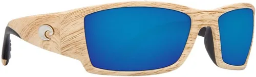 Vista 8 de Costa Del Mar Gafas de sol rectangulares Corbina Low Bridge Fit para hombre Oscuro/Gris Azul Espejo Polarizado-20.46 oz