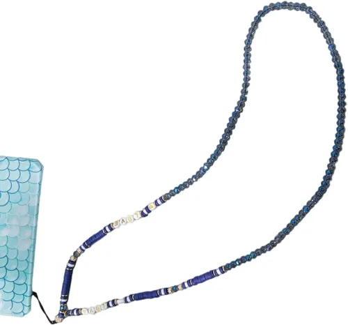 Vista 24 de Beaded Phone Charm Lanyard Strap Crossbody Fixed Beads Pearl Neck Chain