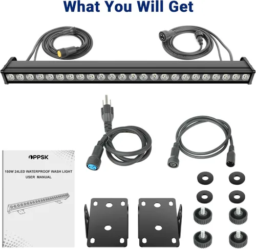 Vista 8 de Barra de luz de lavado LED: IP65 impermeable 150W 24LED RGBWA+UV