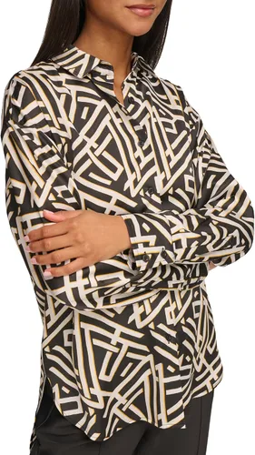 Vista 6 de Karl Lagerfeld Paris Blusa deportiva oversize para mujer