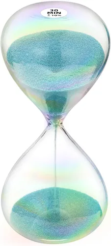 Vista 14 de Reloj de arena con temporizador de arena de 1 minuto con arena de color marrón, reloj de arena grande de 1 minuto, reloj de arena de 1 minuto