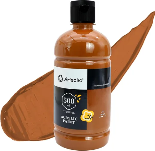 Vista 24 de Artecho Juego de pintura acrílica de 12 colores en envases grandes (500ml/17oz), pintura para manualidades artísticas para suministros de arte