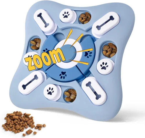 Vista 8 de XIGOU Juguetes de rompecabezas para perros, dispensadores de golosinas para entrenamiento de coeficiente intelectual y estimulación cerebral Nivel