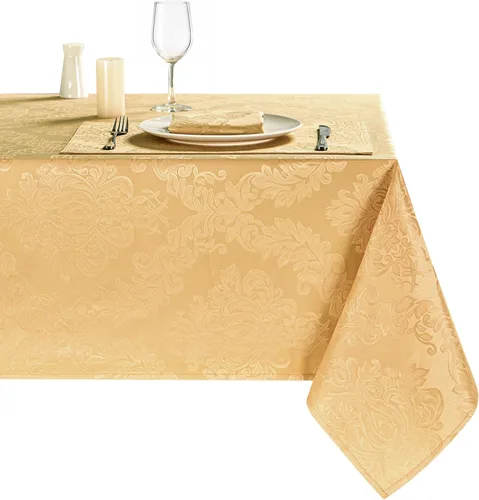Vista 8 de Mantel rectangular de lino para cocina y comedor, impermeable, resistente a las manchas, lavable, de poliéster, diseño de granja, mantel de tela