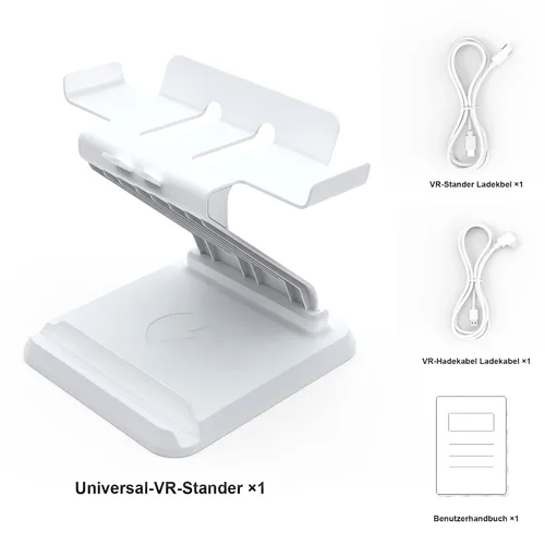 Vista 7 de VR Stand with charging port,Headset Display Holder and Controller Holder Mount Compatible with Oculus Quest 2Quest Pico Neo 3VIVE Focus 3 VR Headset