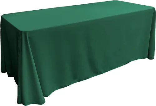 Vista 191 de LA Linen Mantel rectangular lavable de popelín de poliéster, resistente a las manchas y a las arrugas, cubierta de mesa 60x84, mantel de tela