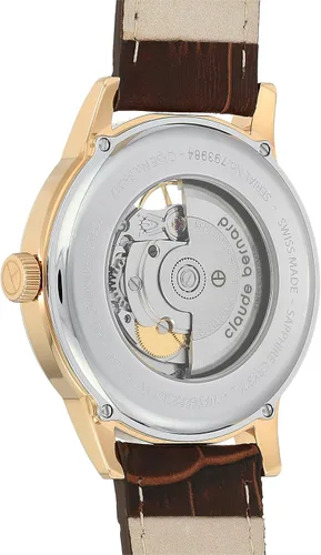 Vista 2 de claude bernard Reloj automático suizo para hombre con correa de cuero, marrón, 20 (modelo 85017 37R AIR2), Marrón, Reloj automático