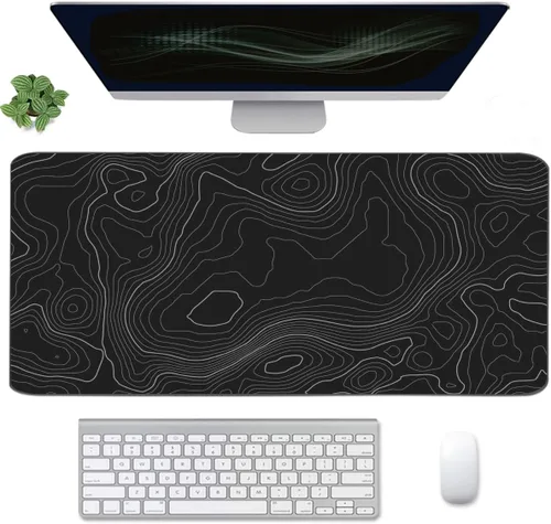 Vista 7 de Alfombrilla de mouse extendida para juegos (35.4 x 15.7 pulgadas), alfombrilla de escritorio grande para laptop, computadora, teclado, impermeable