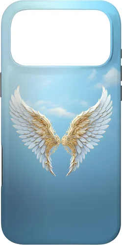 Vista 21 de Funda para iPhone 13 Heavenly Golden Angel Wings