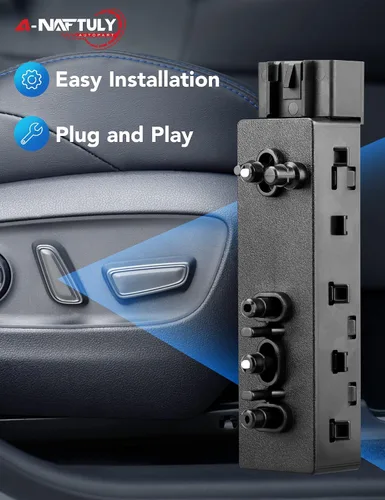 Vista 4 de Interruptor de asiento eléctrico compatible con Nissan Altima 2007-2012, Nissan NV1500 2500 3500 2012-2019, 10 vías delantero izquierdo del lado