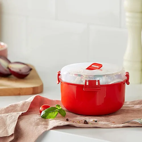Vista 4 de Sistema Microwave Collection - Tazón redondo, 30.4 oz./0.9 L, rojo