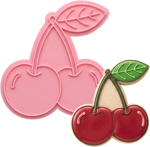 Vista 22 de Apple Cookie Cutters with Embosser Stamp 3D Printed PLA Citrus Fruit Shape 3 Inch Summer Citrus Party Birthday Baking Supplies