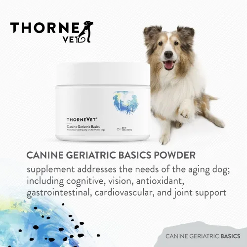 Vista 3 de ThorneVET Canine Geriatric Basics - Fórmula multivitamínica/polvo mineral para perros mayores que apoya la cognición, articulaciones y ojos