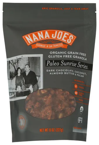Vista 15 de Nana Joes Granola Serie Paleo Arándano, mantequilla de almendras y nuez Hecho a mano sin gluten, vegano, saludable, orgánico, a base de plantas