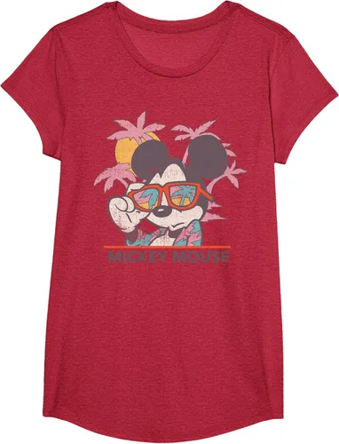 Vista 47 de Disney Mickey and Friends Mickey Mouse Tropical Retrato Camiseta S Negro