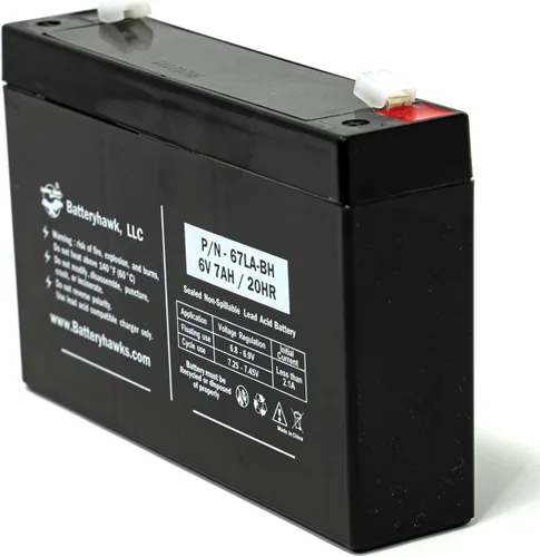 Vista 2 de Battery Hawk UB670 ELB-0607 plomo ácido 6V 7AH SLA WP7-6 EMB-0606 sellado para señal de salida luz de emergencia BAT67 7000mah
