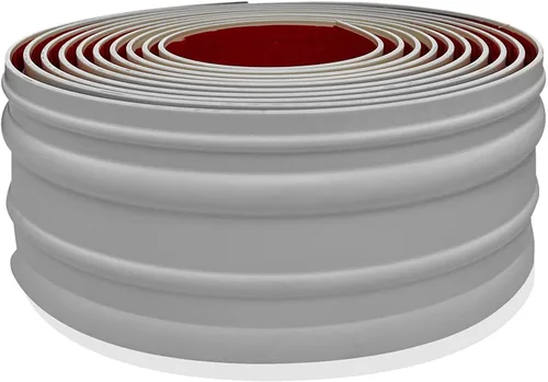 Vista 2 de PRO FLEX Decor - Base de pared de vinilo gris, 6 pulgadas x 40 pies, moldura de base de pared con adhesivo superfuerte para despegar y pegar, base