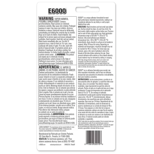 Vista 2 de E6000 230010 Adhesivo para manualidades, 3.7 onzas líquidas