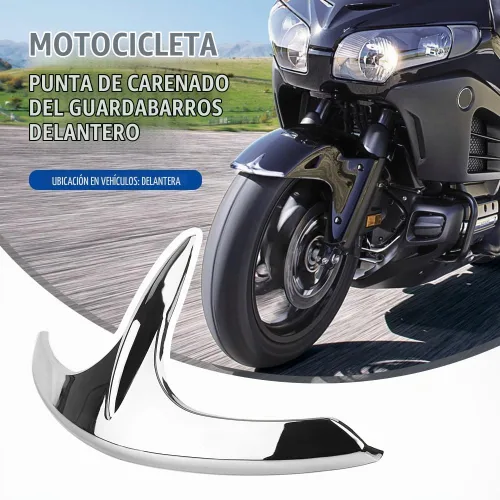 Vista 2 de Accesorios Decorativos de Plástico ABS Cromado para Guardabarros Delantero de Motocicleta, Moldura de Punta de Carenado, Compatible con Honda