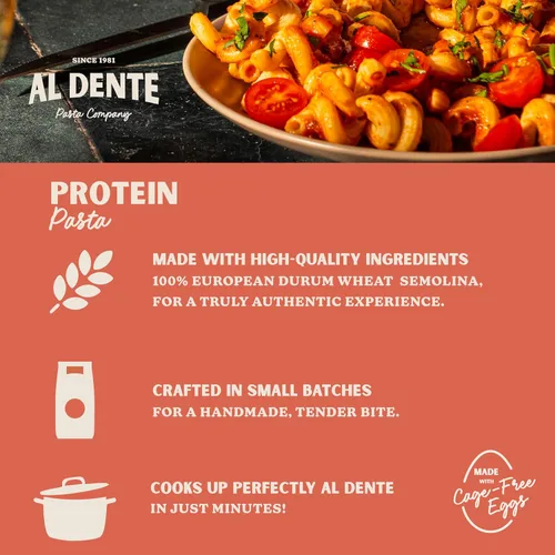 Vista 10 de Al Dente Carba-Nada Rigatoni & Cavatappi Variedad – Bajo en carbohidratos, alto en proteínas – Dieta apta para dieta cetogénica y de puntos, fideos