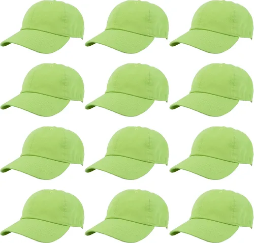 Vista 82 de Gelante Gorras de béisbol 100% algodón liso en blanco tamaño ajustable al por mayor a granel de 12