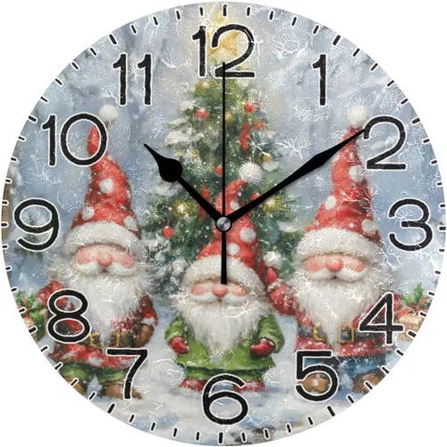 Vista 21 de ALAZA Reloj de pared de mármol marrón natural, funciona con pilas, sin tictac, silencioso, de cuarzo, analógico, rústico, rústico, reloj redondo