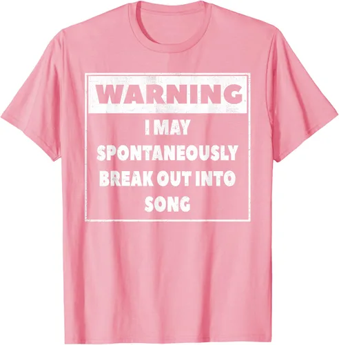 Vista 67 de Advertencia I may Spontaneously romper en canción camiseta