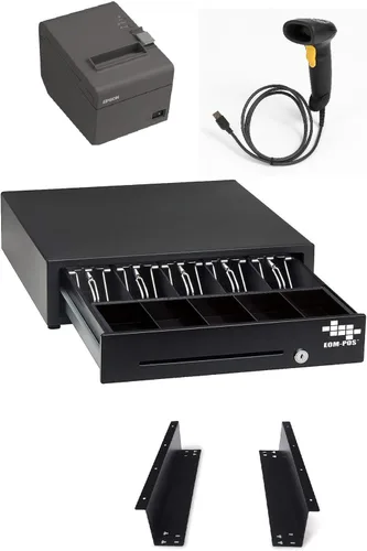 Vista 6 de POS paquete de accesorios para Square Stand - caja registradora, impresora térmica de recibos (compatible con Square Stand).