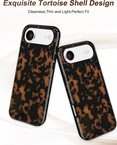 Vista 92 de Jusy Funda compatible con MagSafe con estampado de caparazón de tortuga marrón para iPhone 7/8/SE, cubierta protectora de TPU suave magnética