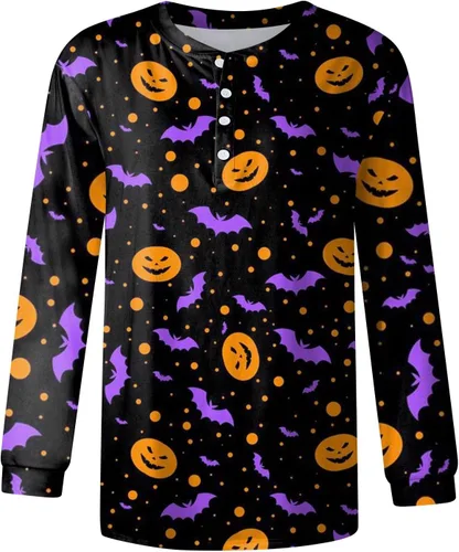 Vista 2 de Sudaderas de manga larga con cuello redondo para mujer, sudaderas de gran tamaño, con botones, para adolescentes, niñas, Y2K, trajes de moda casual