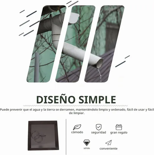 Vista 3 de Balcón de lavabo de cadena de lluvia para drenaje elegante del hogar, fácil de instalar, diseño limpio para su uso