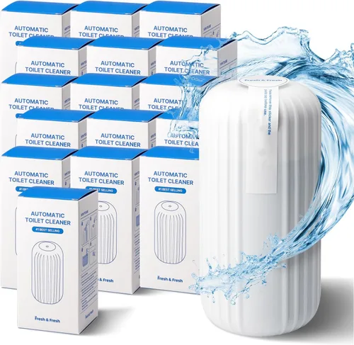 Vista 32 de Fresh & Fresh Limpiadores automáticos para inodoros (verde bosque) – 1 botella (hasta 2500 descargas/botella), limpiador de inodoro comercial
