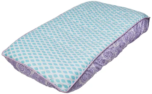 Vista 13 de Bacati - Funda acolchada para cambiador con estampado floral de cachemira (aguamarina/coral floreta)