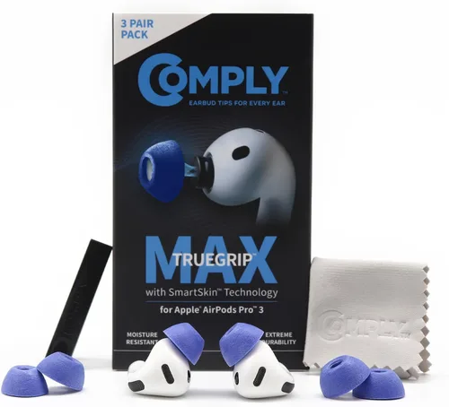 Vista 13 de Comply TrueGrip Almohadillas de repuesto premium de espuma viscoelástica para auriculares Apple AirPods Pro Gen 3 Comodidad duradera, ajuste