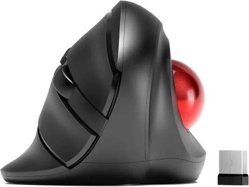 Vista 8 de MicroPack Ratón ergonómico, ratón inalámbrico vertical con USB A y receptor tipo C, diseño ergonómico que reduce la tensión muscular, ratón de 6