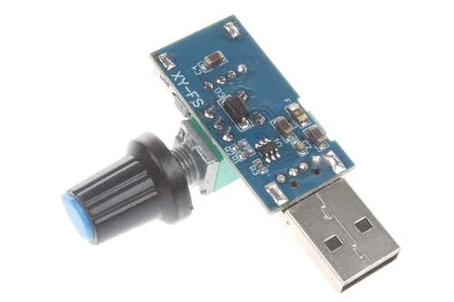 Vista 4 de NOYITO Regulador de controlador de velocidad continua con ventilador USB de 5 V con módulo de velocidad de interruptor DC 4-12V a 2.5-8V 5W