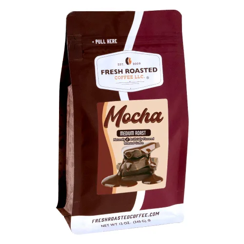 Vista 43 de Fresh Roasted Coffee, Amaretto - Café saborizado, 12 onzas, tostado medio, Kosher, grano entero