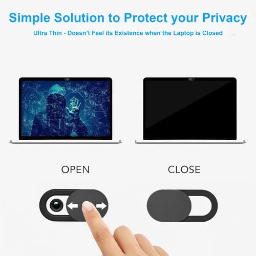 Vista 5 de JOS - Funda para cámara web, ultradelgada de 0.03 pulgadas, para iPhone, iPad, MacBook Pro, computadora, iMac, teléfono celular, PC, accesorios