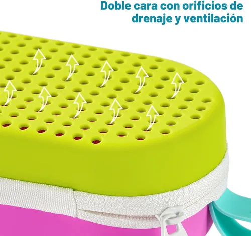 Vista 4 de Mgsarbny - Funda protectora de silicona para gafas de natación, con orificio de drenaje para gafas